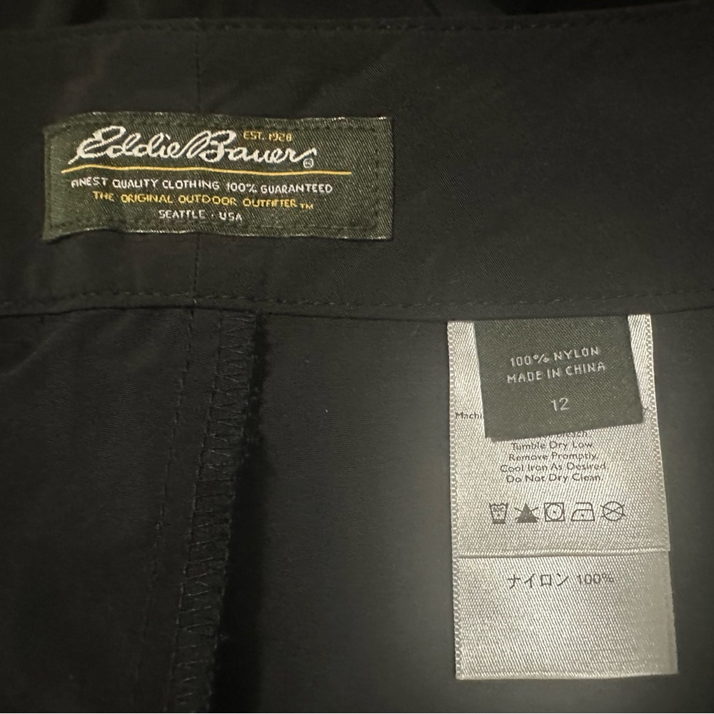 Eddie Bauer Black Nylon Shorts